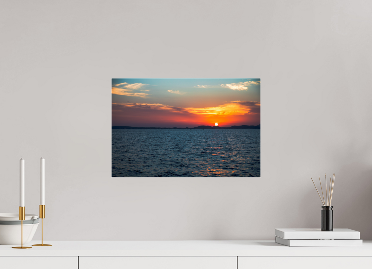 Fiery sunset