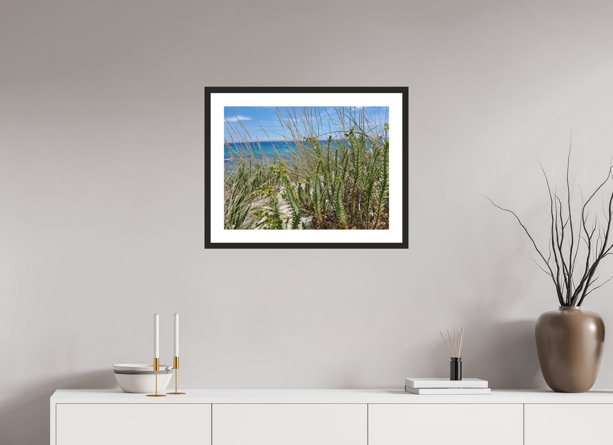 60 x 45 cm, Fineartprint im Rahmen - schwarz Wild Coastal Grace