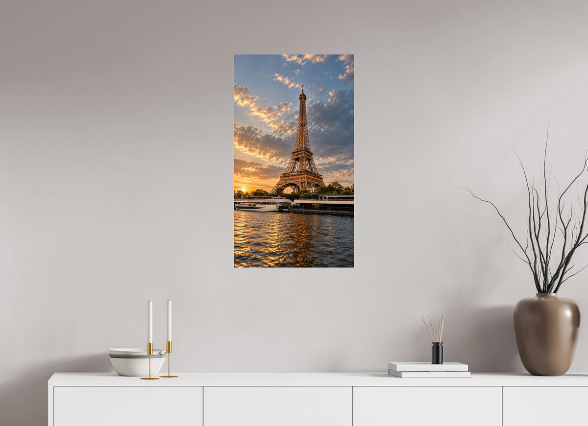 45 x 80 cm, Photo Print Under Acrylic Glass Paris Icon – Eiffel Tower