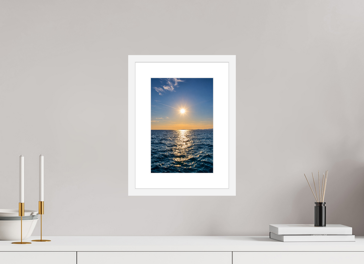 20 x 30 cm, Fineartprint im Rahmen - weiß Path of Light