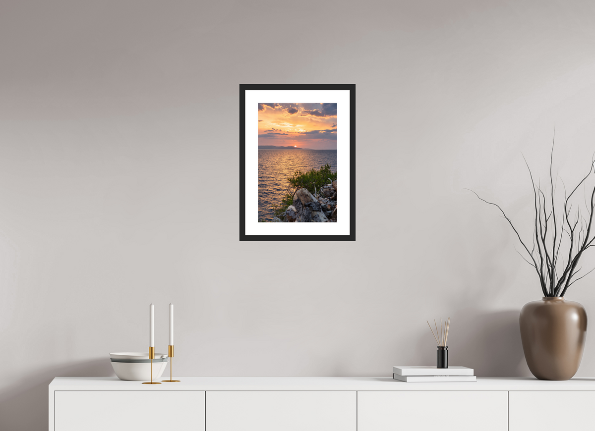 30 x 45 cm, Fineartprint im Rahmen - schwarz Last Lights