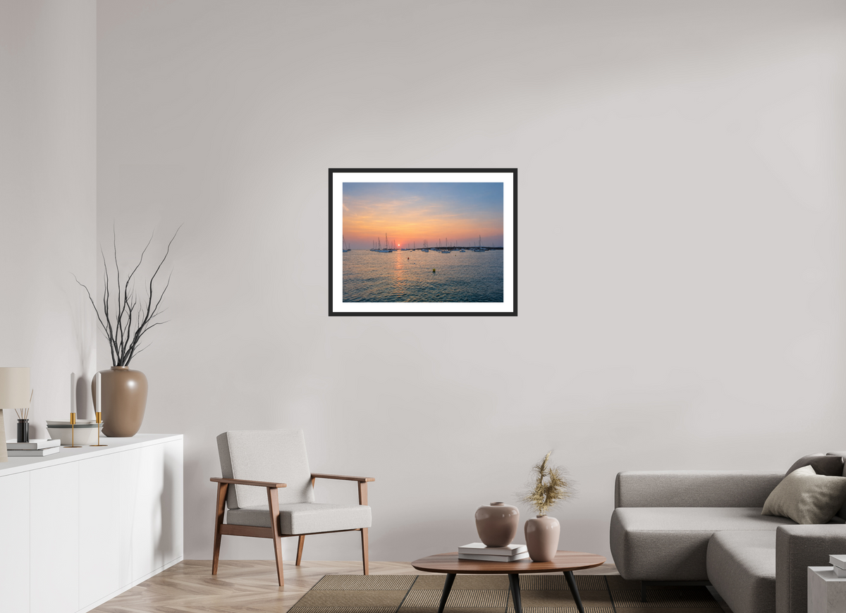 80 x 60 cm, Fineartprint im Rahmen - schwarz Anchored in Light