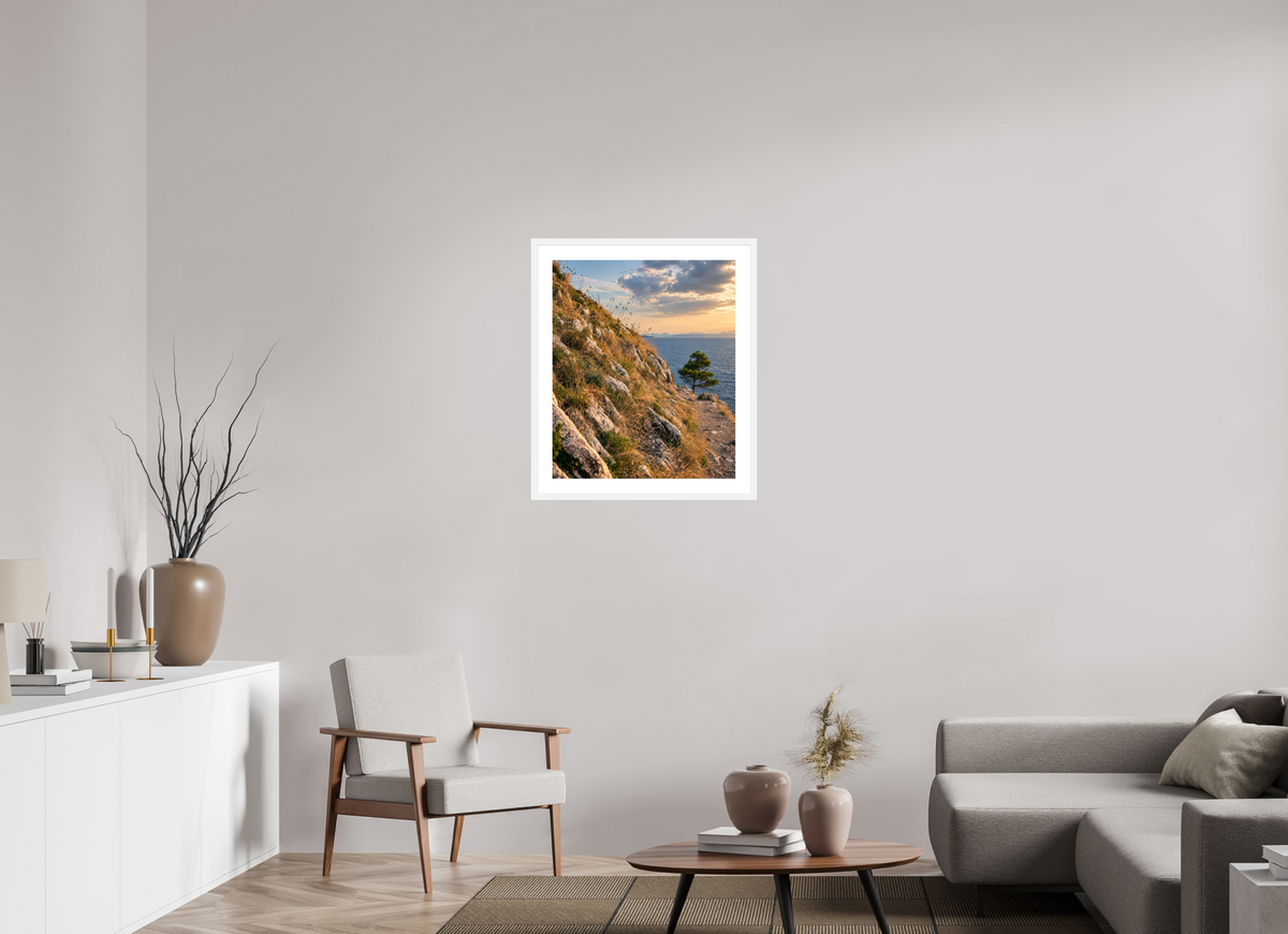60 x 71,5 cm, Fineartprint im Rahmen - weiß Path to the Sea