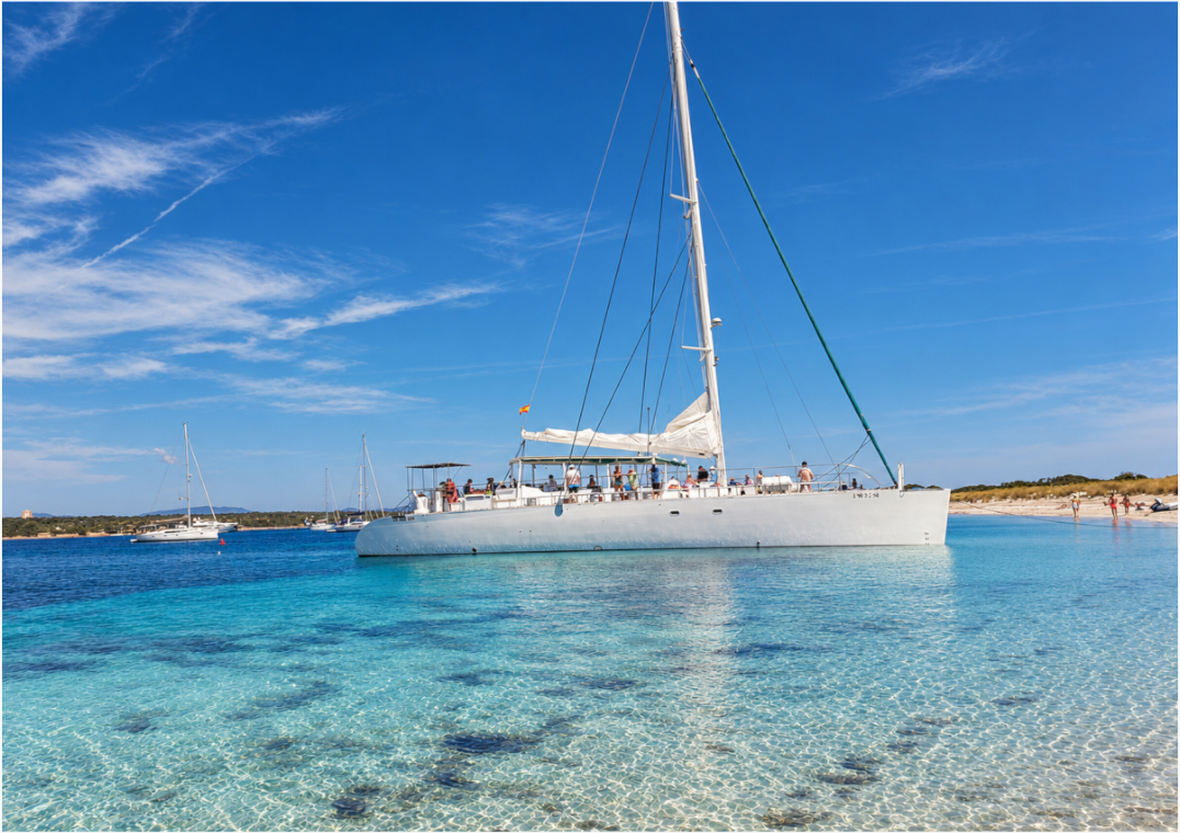 Main image Azure Serenity – Sailboat on Turquoise Waters