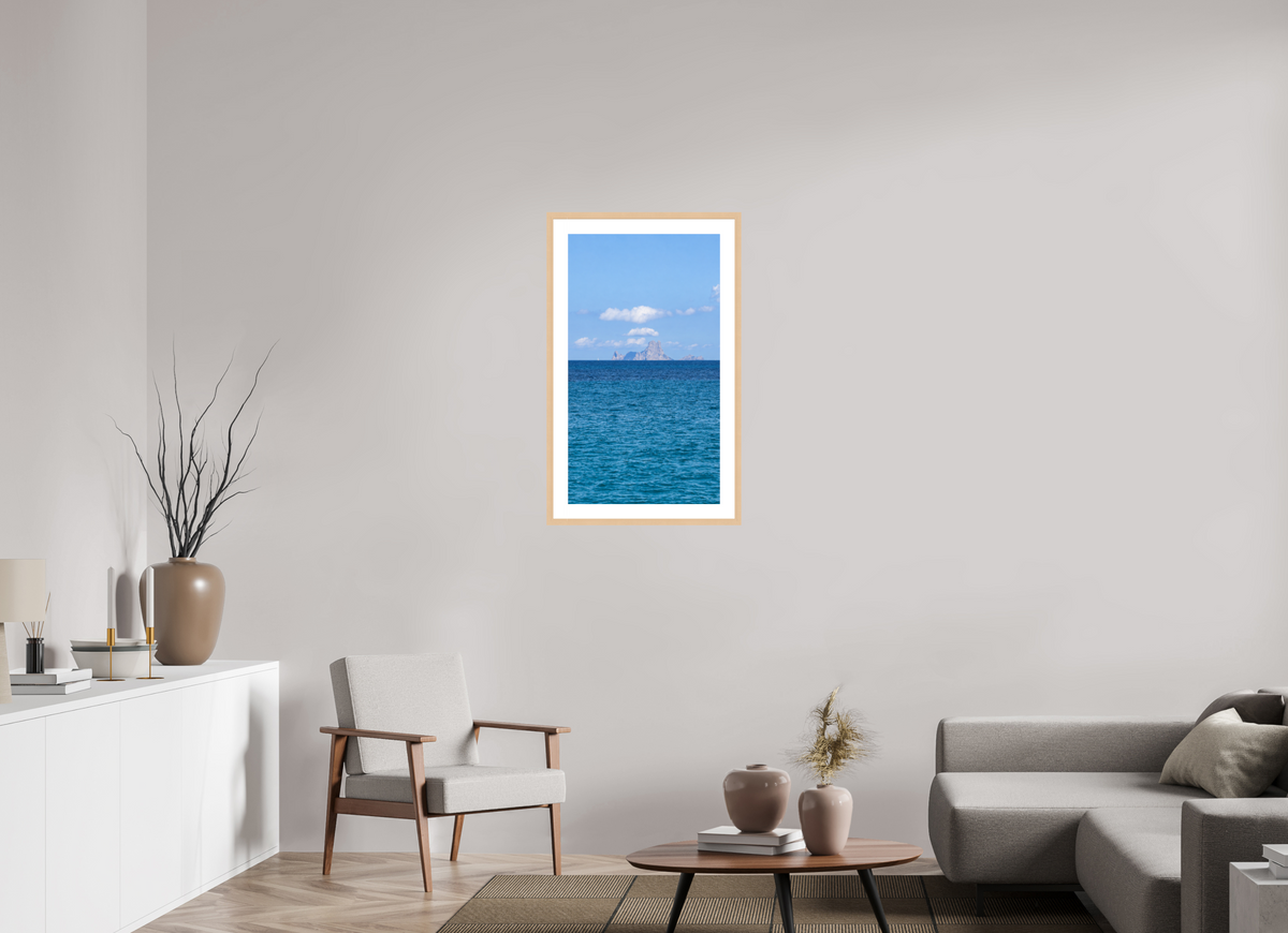 50 x 88,2 cm, Fineartprint im Rahmen - natur Beyond the Blue