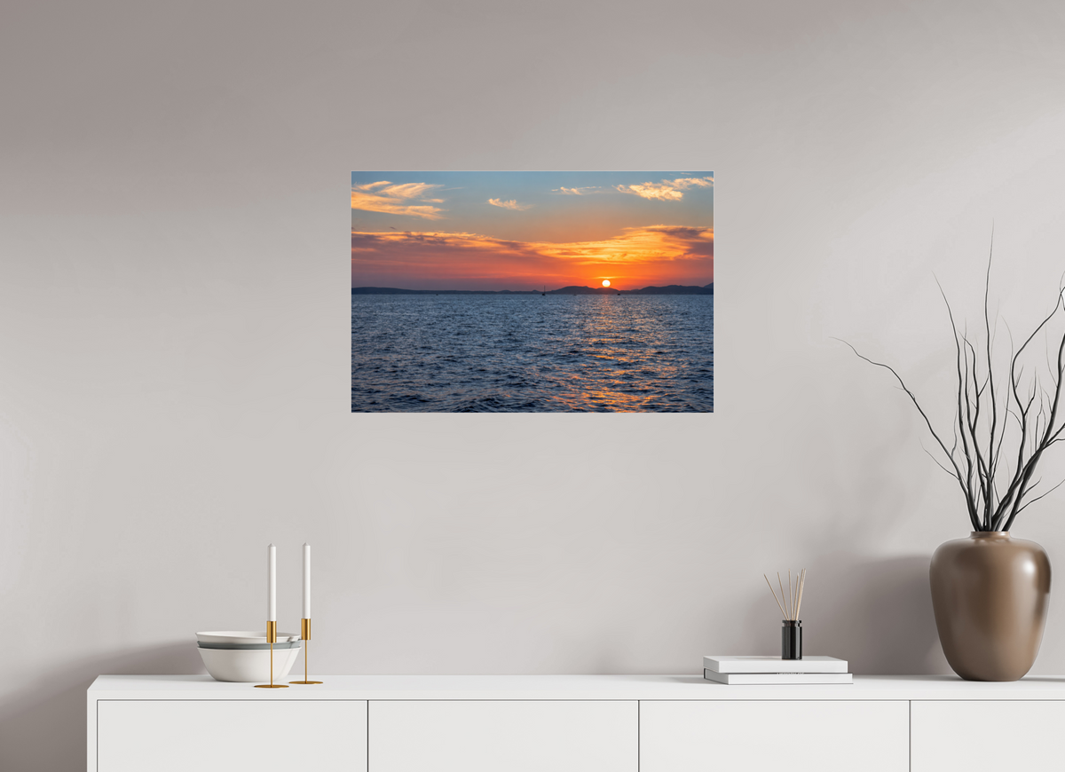 75 x 50 cm, Photo Print Under Acrylic Glass Mediterranean Afterglow – Mallorca