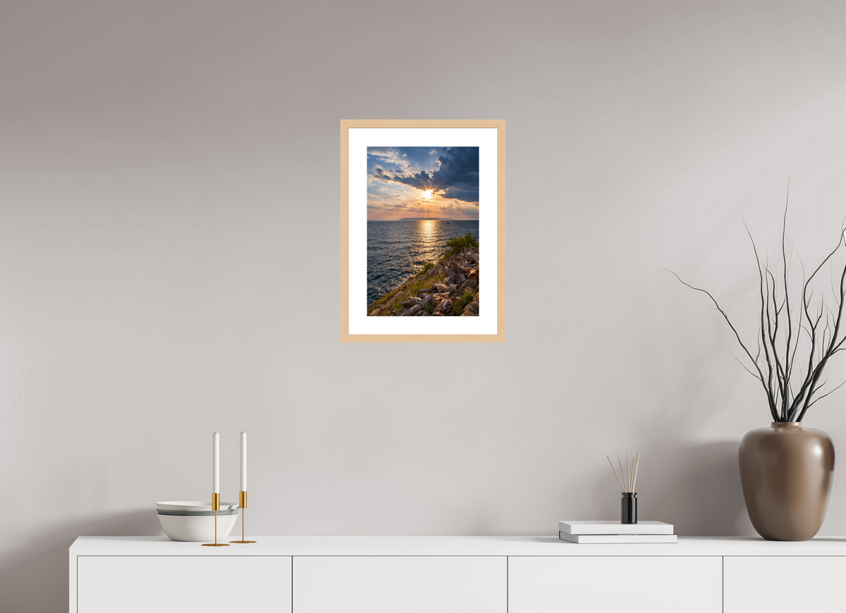30 x 45 cm, Fineartprint im Rahmen - natur Light Beyond the Clouds