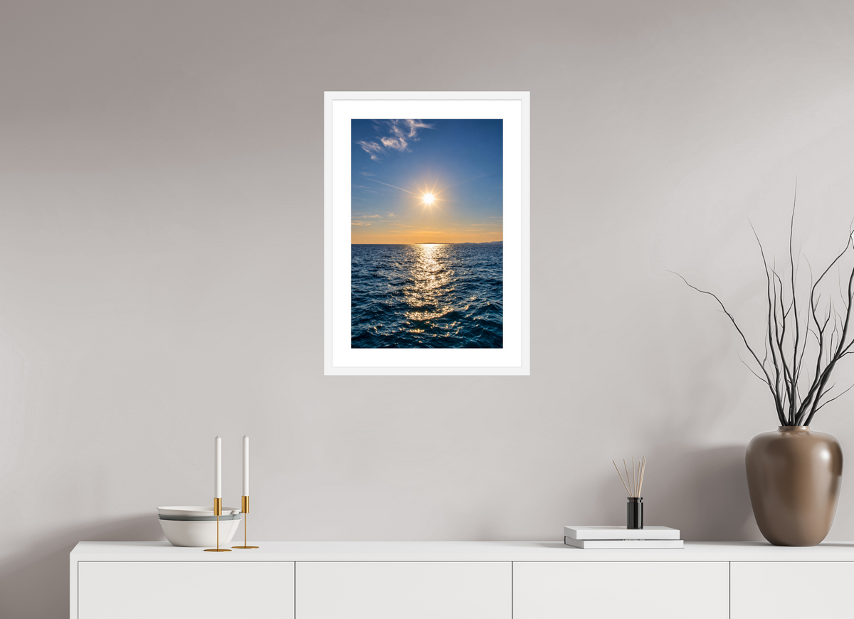 40 x 60 cm, Fineartprint im Rahmen - weiß Path of Light