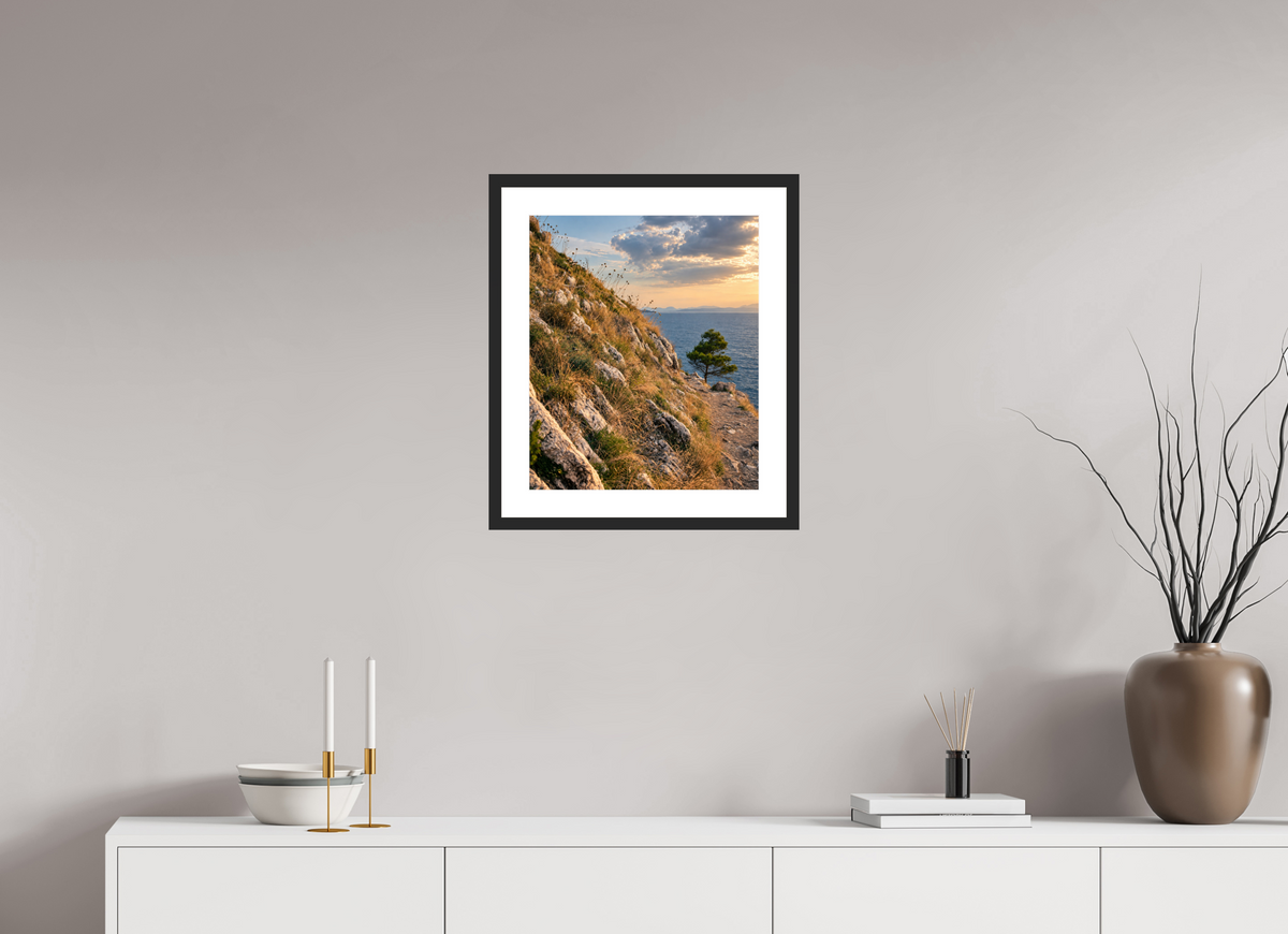 40 x 47,7 cm, Fineartprint im Rahmen - schwarz Path to the Sea