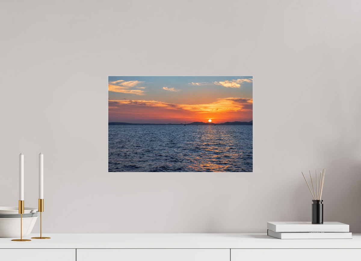 45 x 30 cm, Photo Print Under Acrylic Glass Mediterranean Afterglow – Mallorca