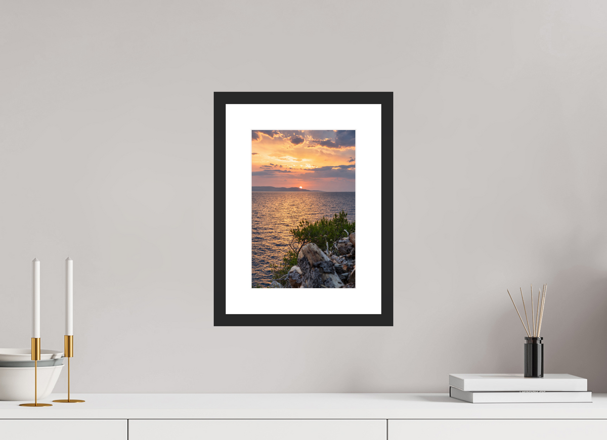 20 x 30 cm, Fineartprint im Rahmen - schwarz Last Lights
