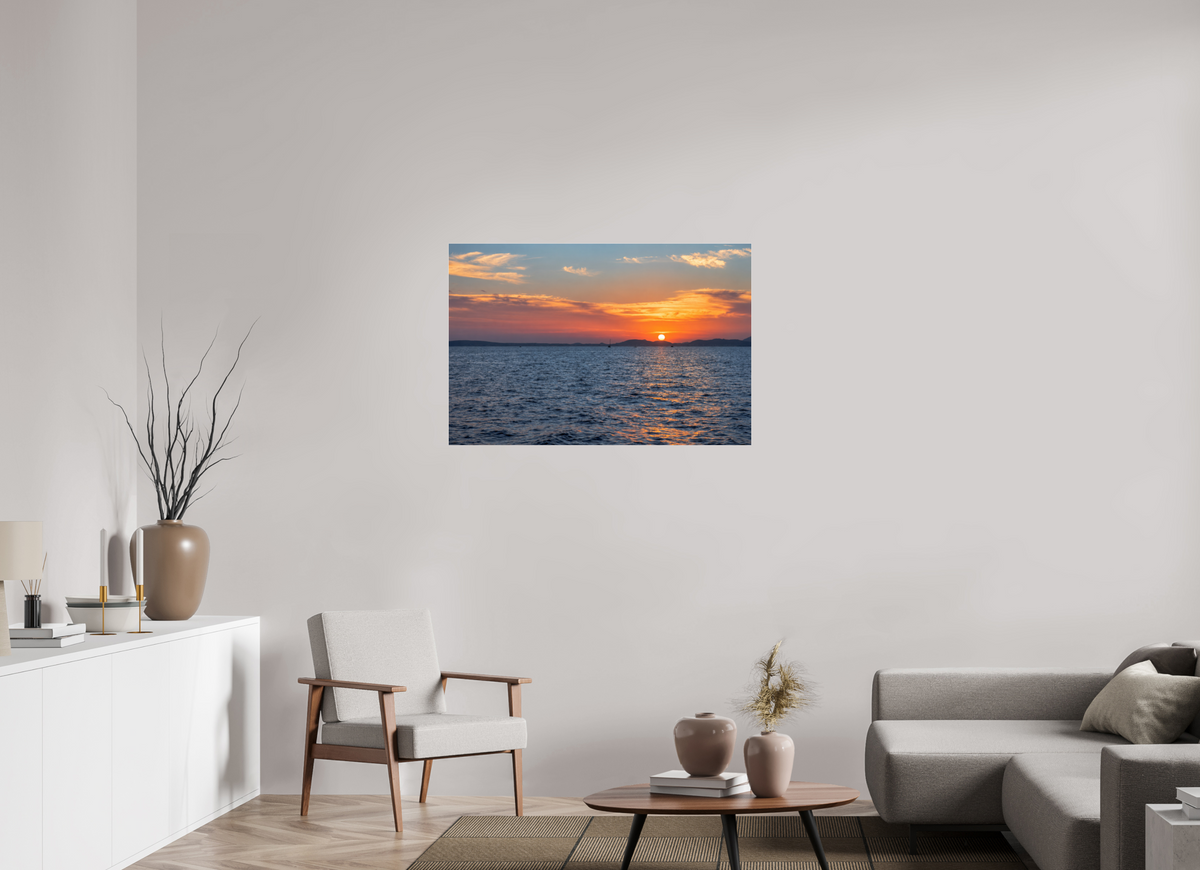 105 x 70 cm, Photo Print Under Acrylic Glass Mediterranean Afterglow – Mallorca