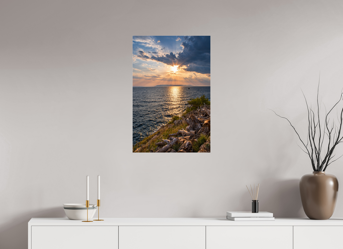 50 x 75 cm, Photo Print Under Acrylic Glass Light Beyond the Clouds