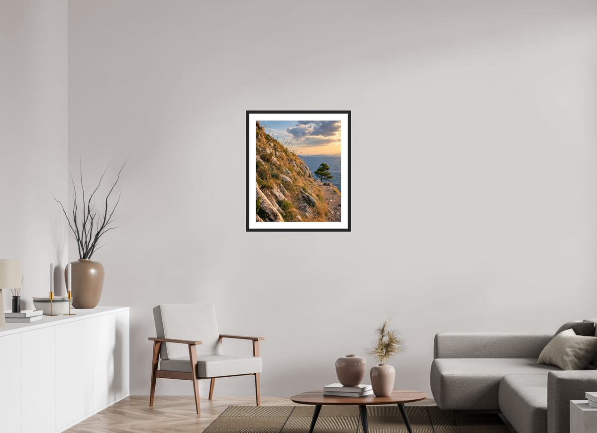 60 x 71,5 cm, Fineartprint im Rahmen - schwarz Path to the Sea