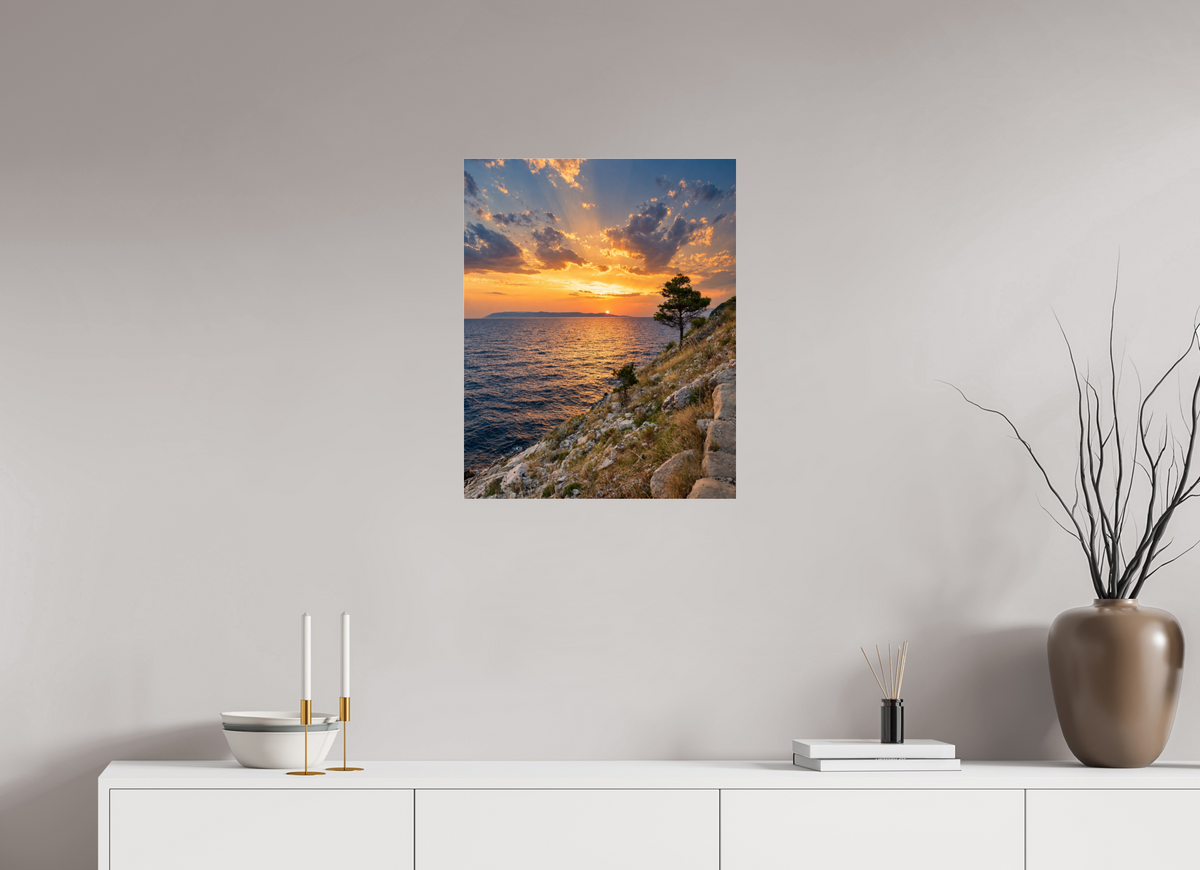 50 x 62,5 cm, Photo Print Under Acrylic Glass Adriatic Afterglow