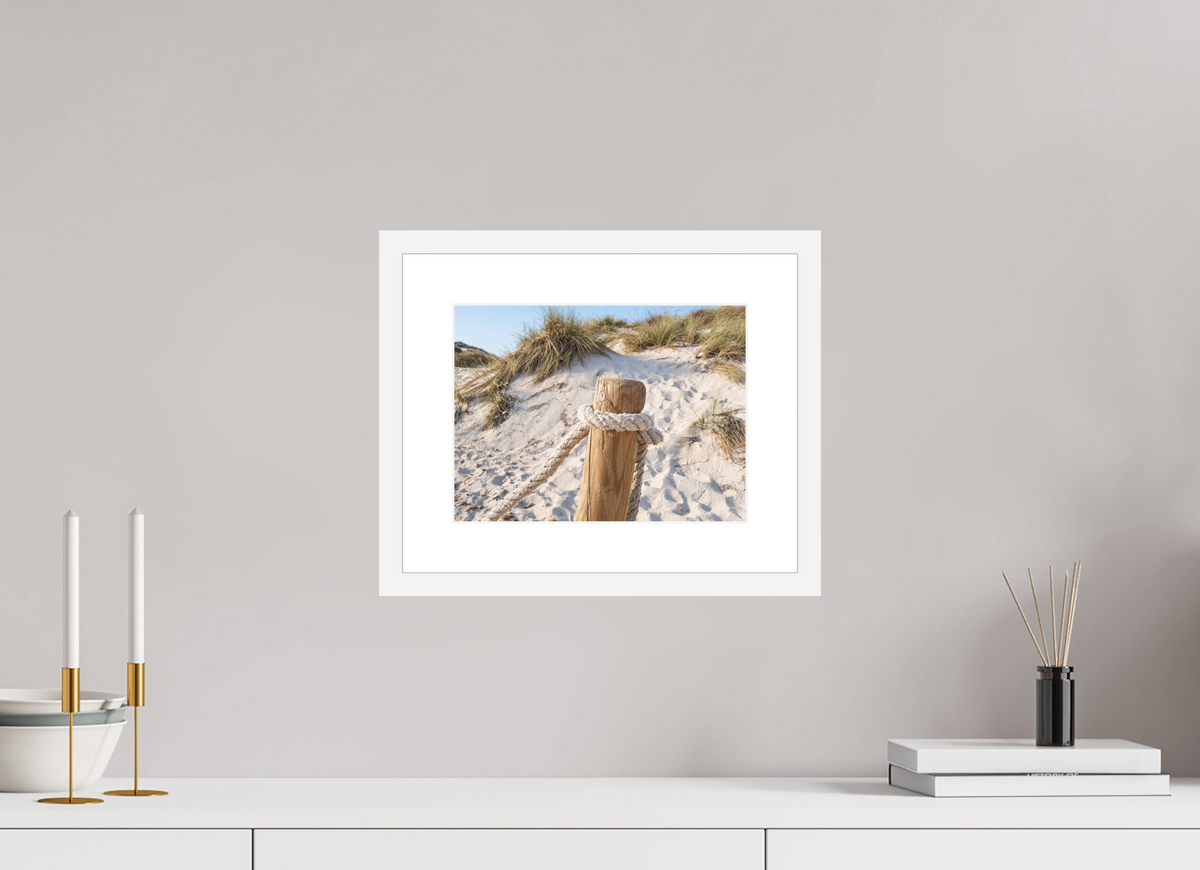 28 x 21 cm, Fineartprint im Rahmen - weiß Dune Stillness