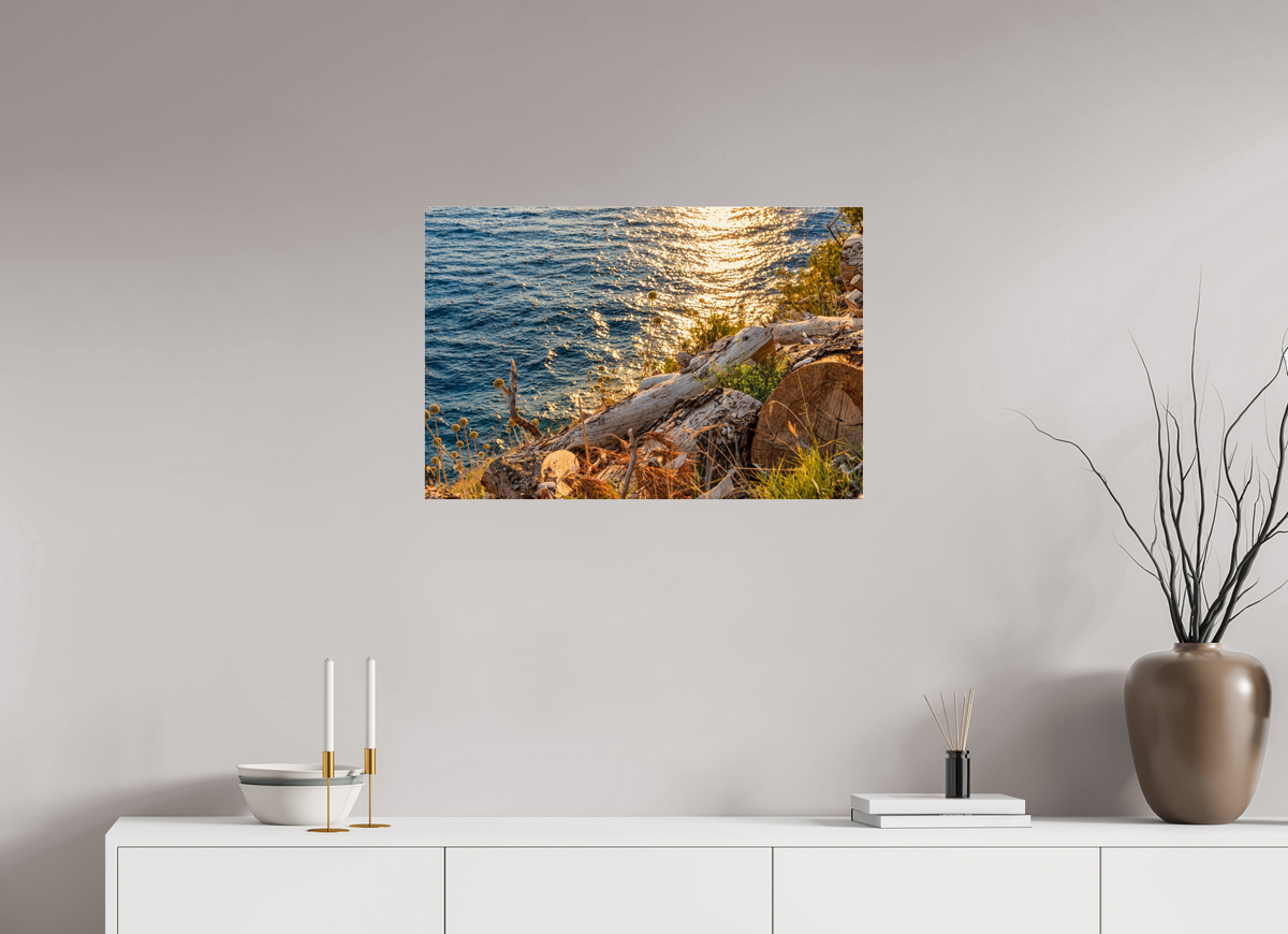 75 x 50 cm, Photo Print Under Acrylic Glass Coastal Golden Light