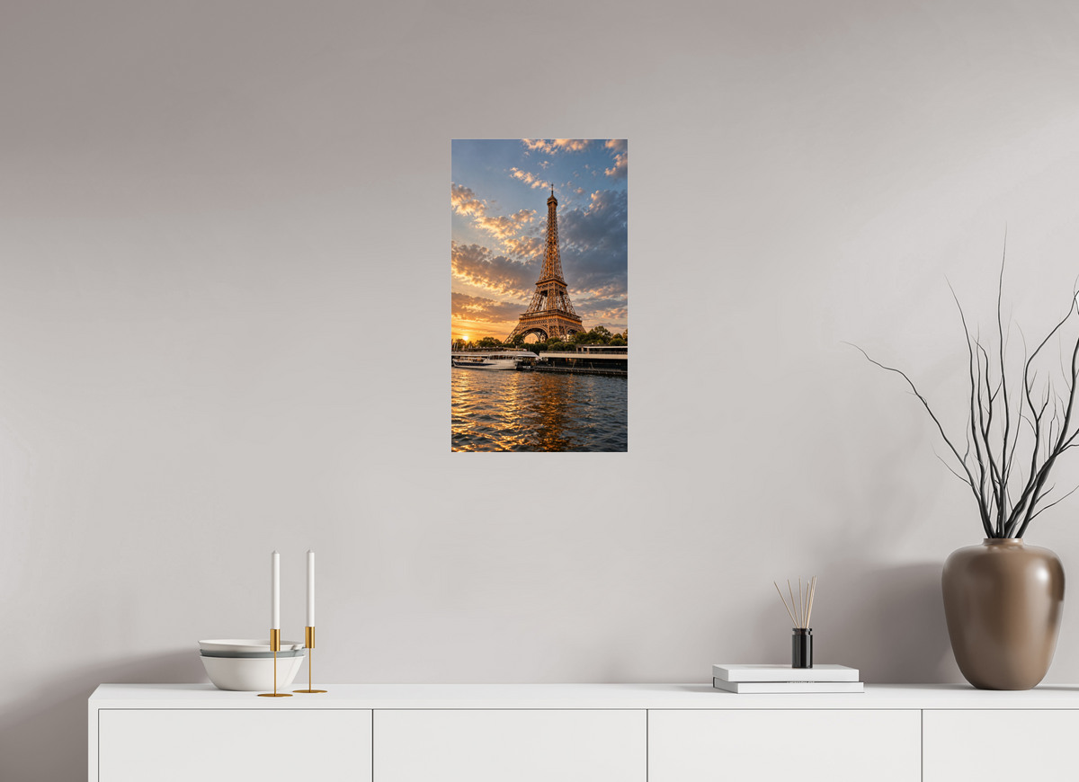 36 x 64 cm, Photo Print Under Acrylic Glass Paris Icon – Eiffel Tower