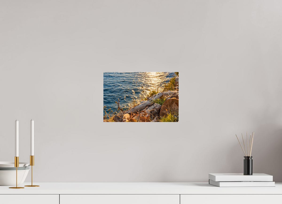 30 x 20 cm, Photo Print Under Acrylic Glass Coastal Golden Light