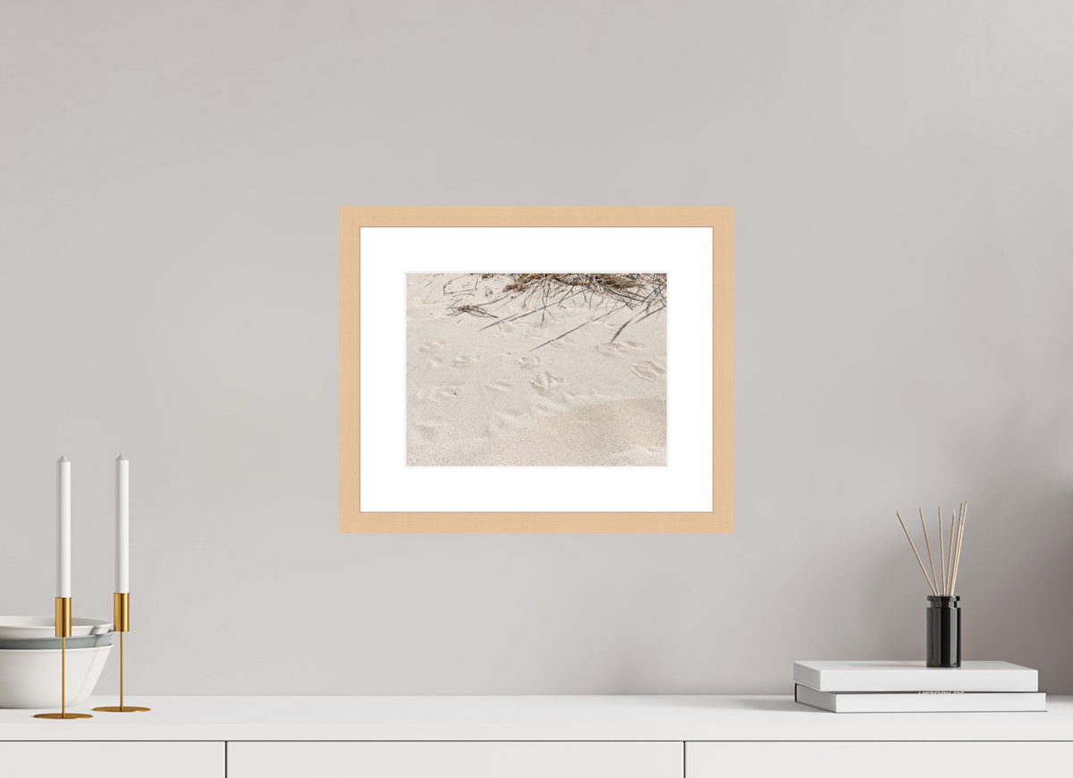28 x 21 cm, Fineartprint im Rahmen - natur Traces in the Sand