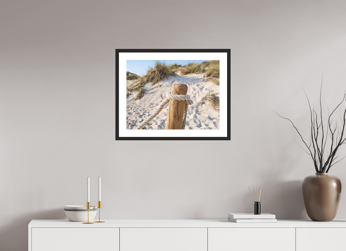 60 x 45 cm, Fineartprint im Rahmen - schwarz Dune Stillness