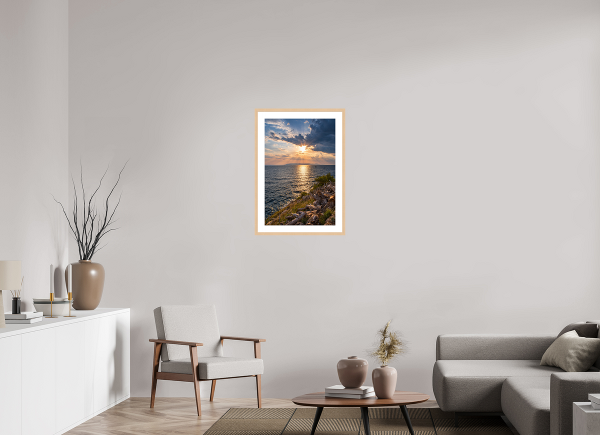 50 x 75 cm, Fineartprint im Rahmen - natur Light Beyond the Clouds
