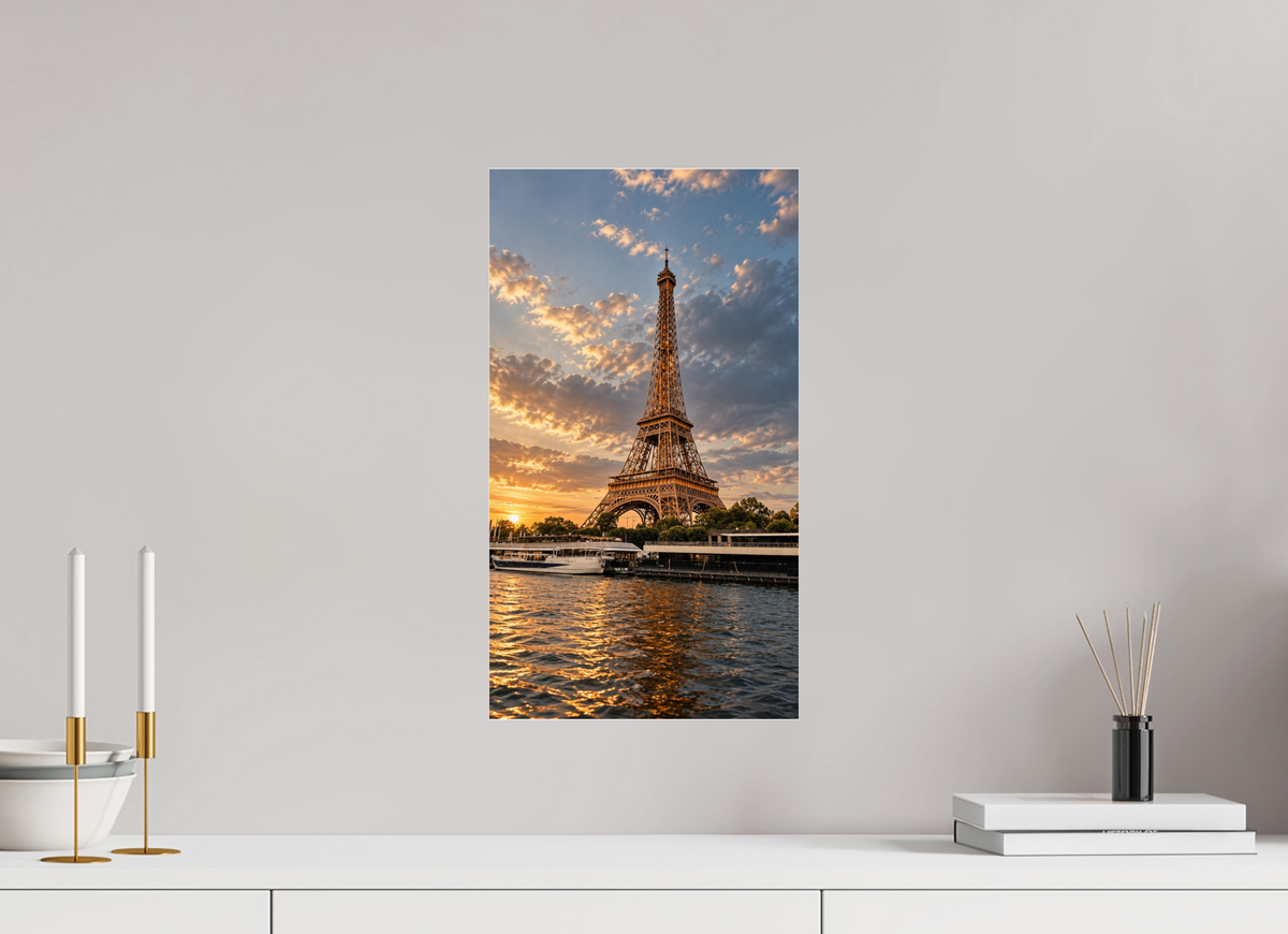 27 x 48 cm, Photo Print Under Acrylic Glass Paris Icon – Eiffel Tower