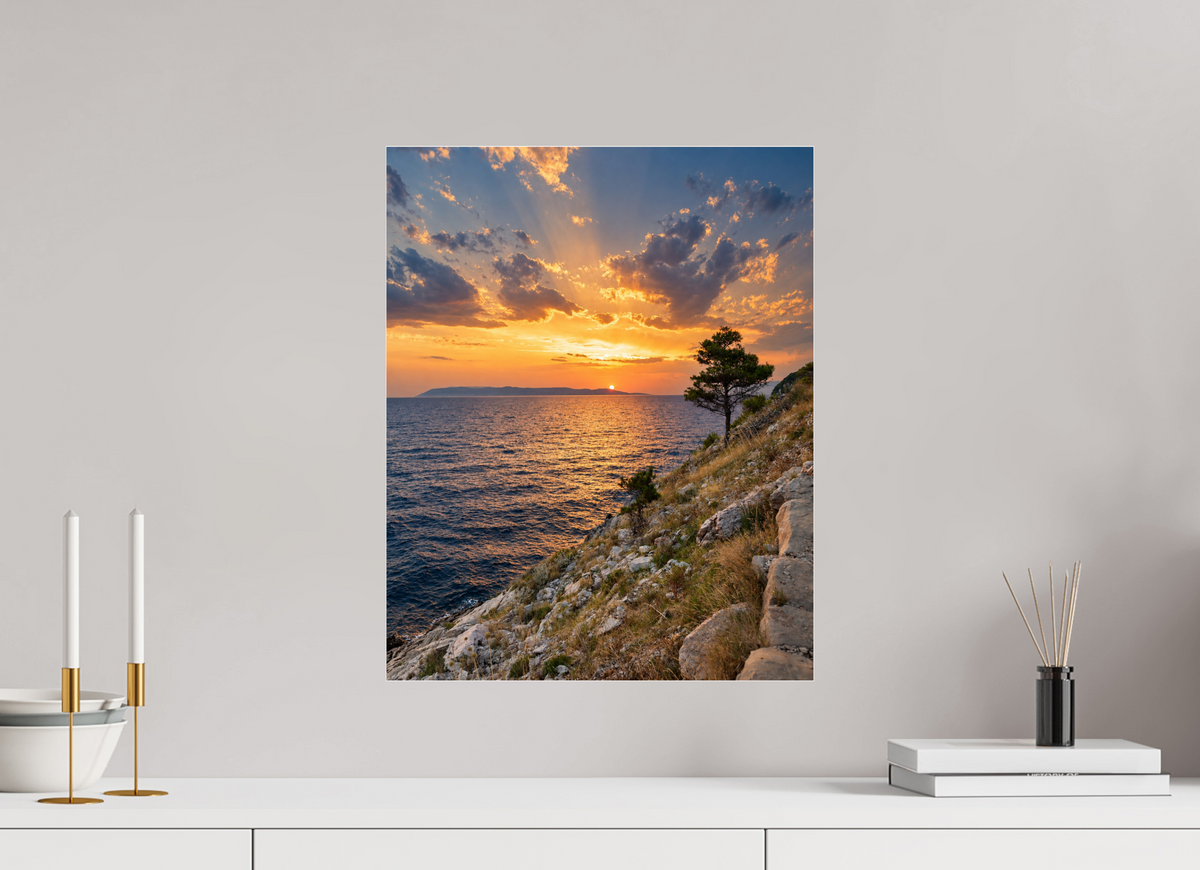 40 x 50 cm, Photo Print Under Acrylic Glass Adriatic Afterglow