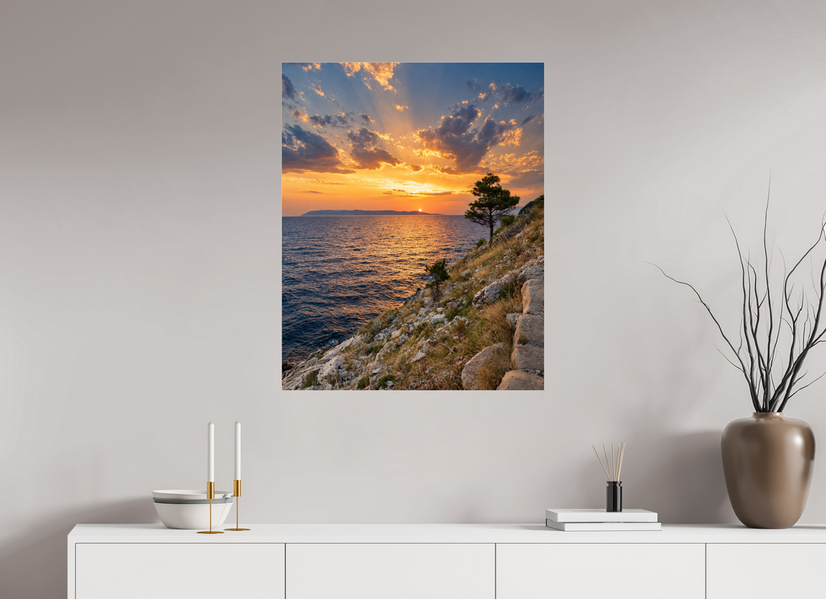 70 x 87,5 cm, Photo Print Under Acrylic Glass Adriatic Afterglow