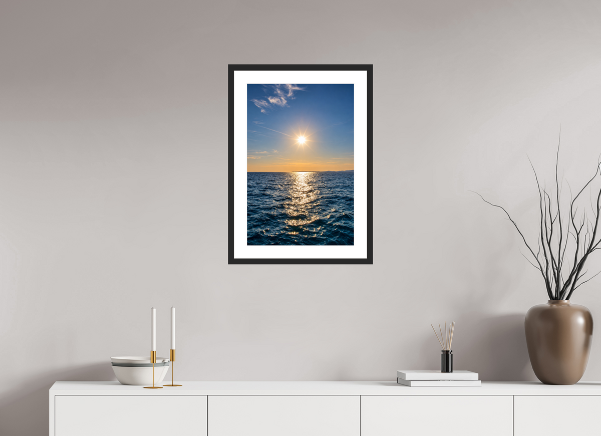 40 x 60 cm, Fineartprint im Rahmen - schwarz Path of Light