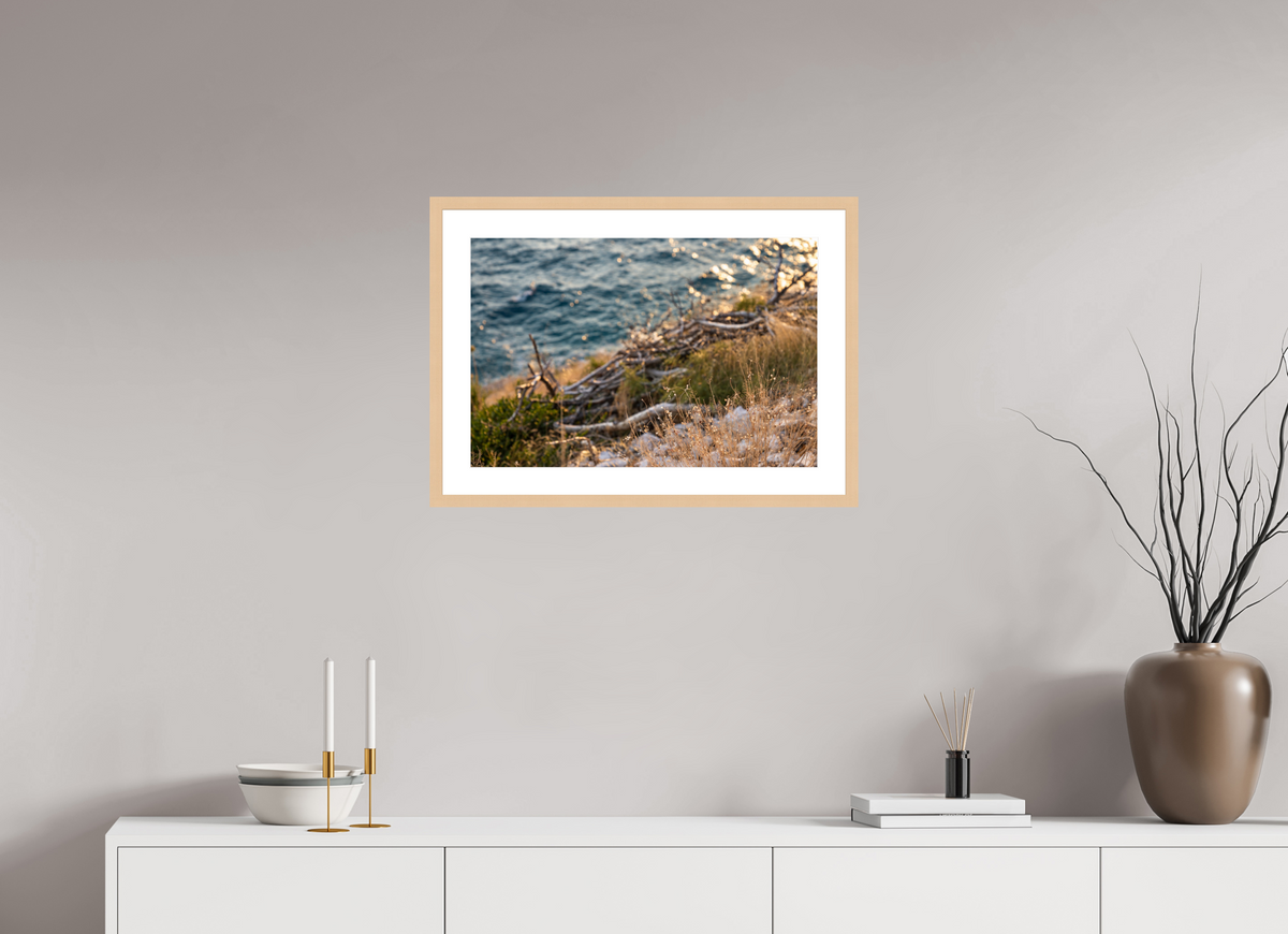 60 x 40 cm, Fineartprint im Rahmen - natur Coastal Whispers