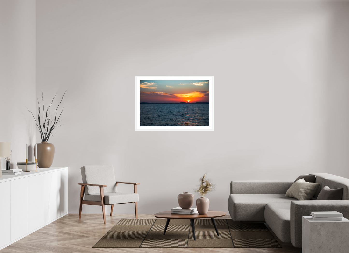 Fiery sunset