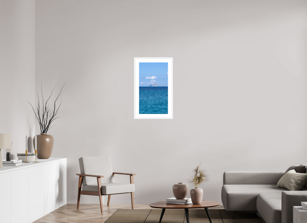 40 x 70,5 cm, Fineartprint im Rahmen - weiß Beyond the Blue