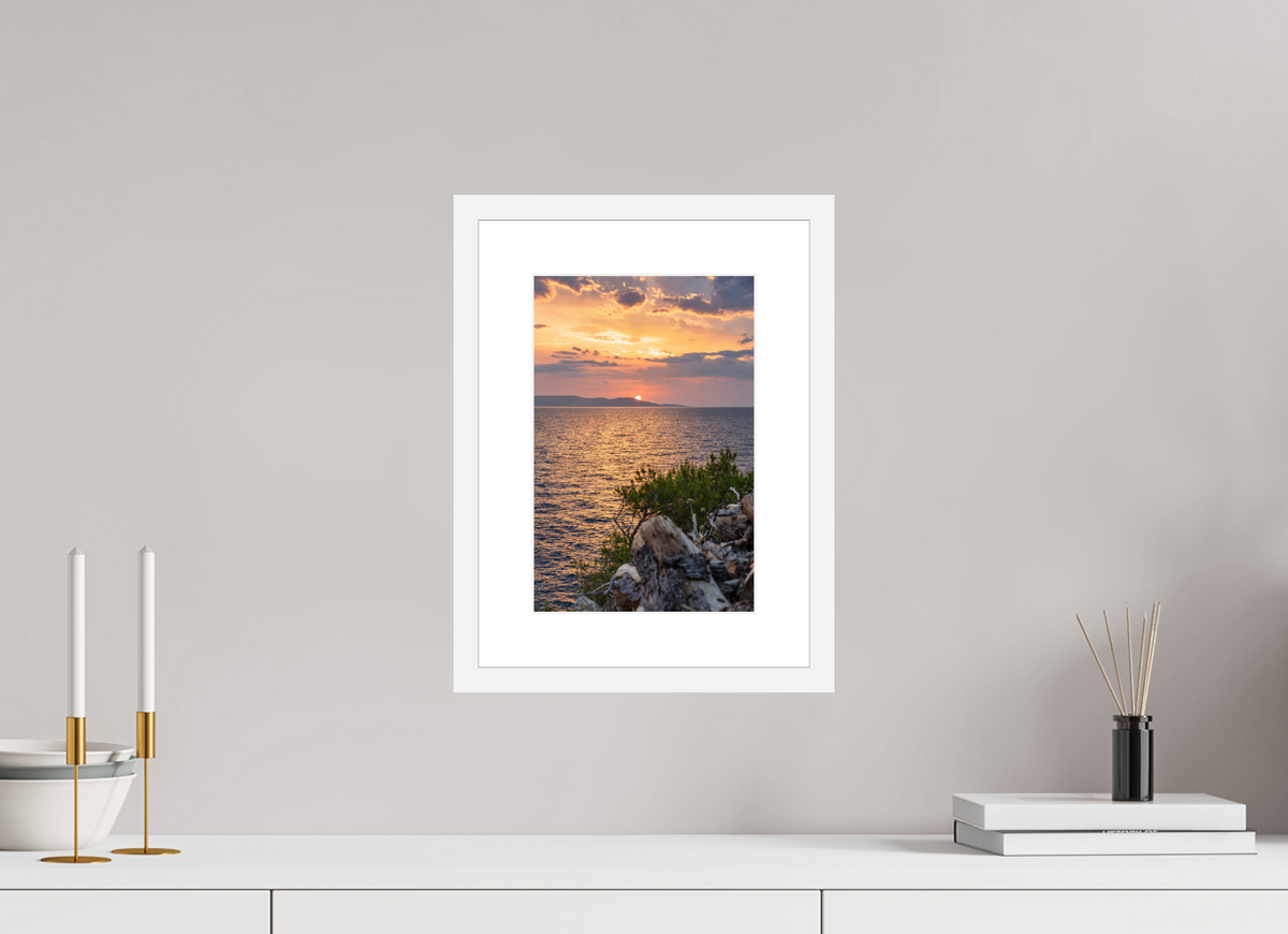 20 x 30 cm, Fineartprint im Rahmen - weiß Last Lights