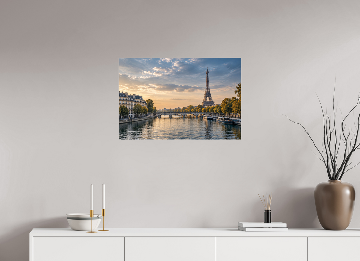 75 x 50 cm, Photo Print Under Acrylic Glass Paris — Timeless Seine