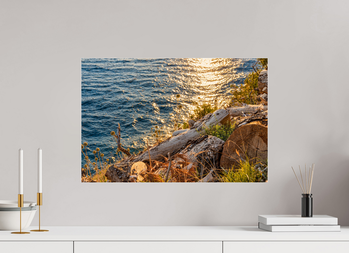60 x 40 cm, Photo Print Under Acrylic Glass Coastal Golden Light