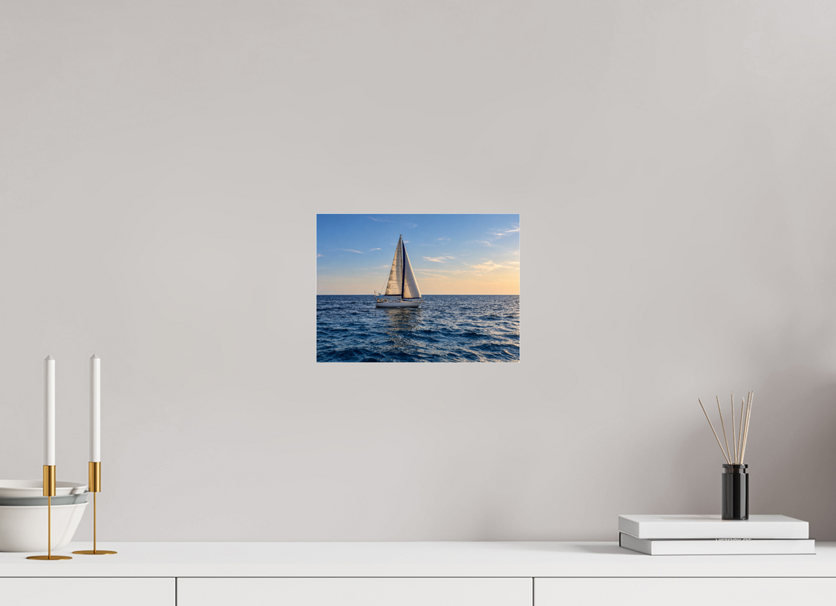 27,3 x 20 cm, Photo Print Under Acrylic Glass Sailing into Gold – Mallorca