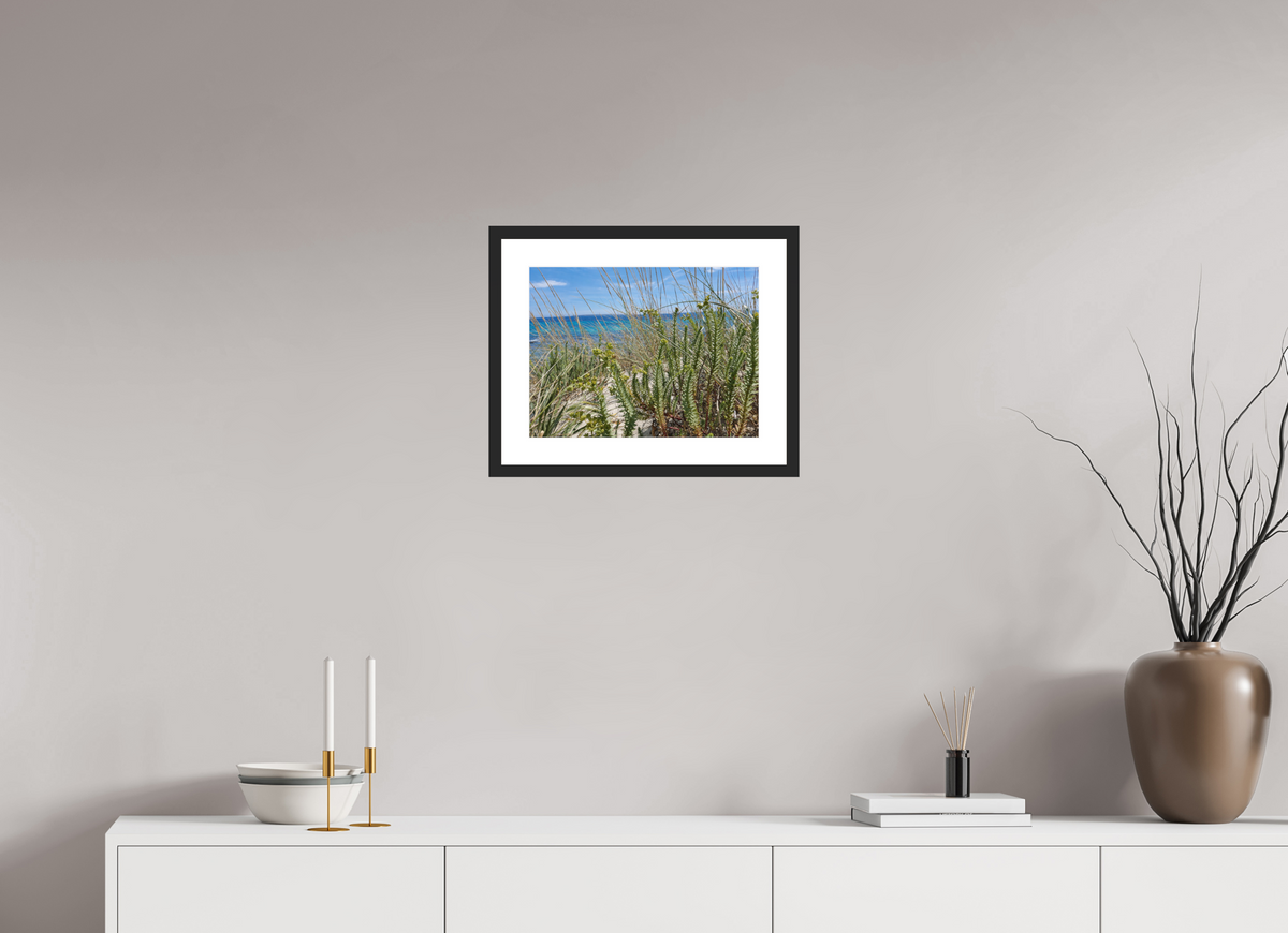 40 x 30 cm, Fineartprint im Rahmen - schwarz Wild Coastal Grace