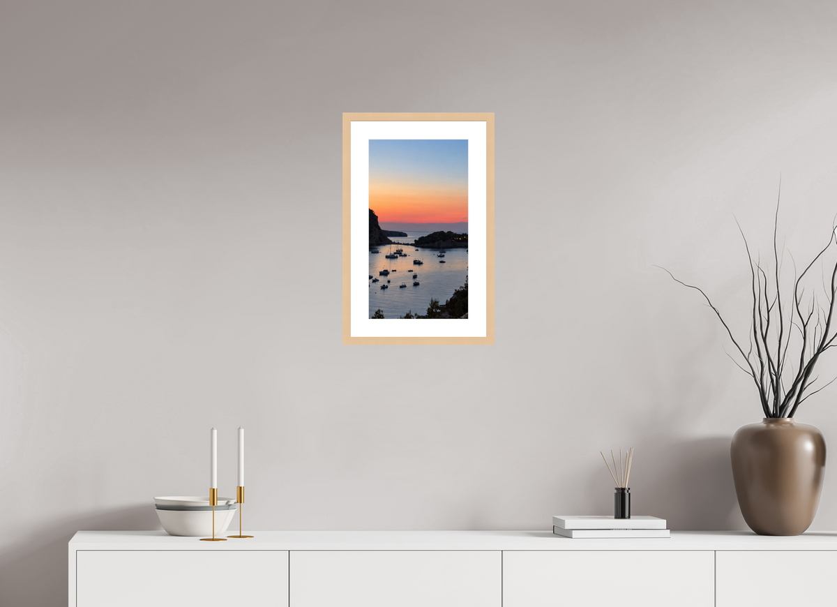 27 x 48 cm, Fineartprint im Rahmen - natur Twilight Haven