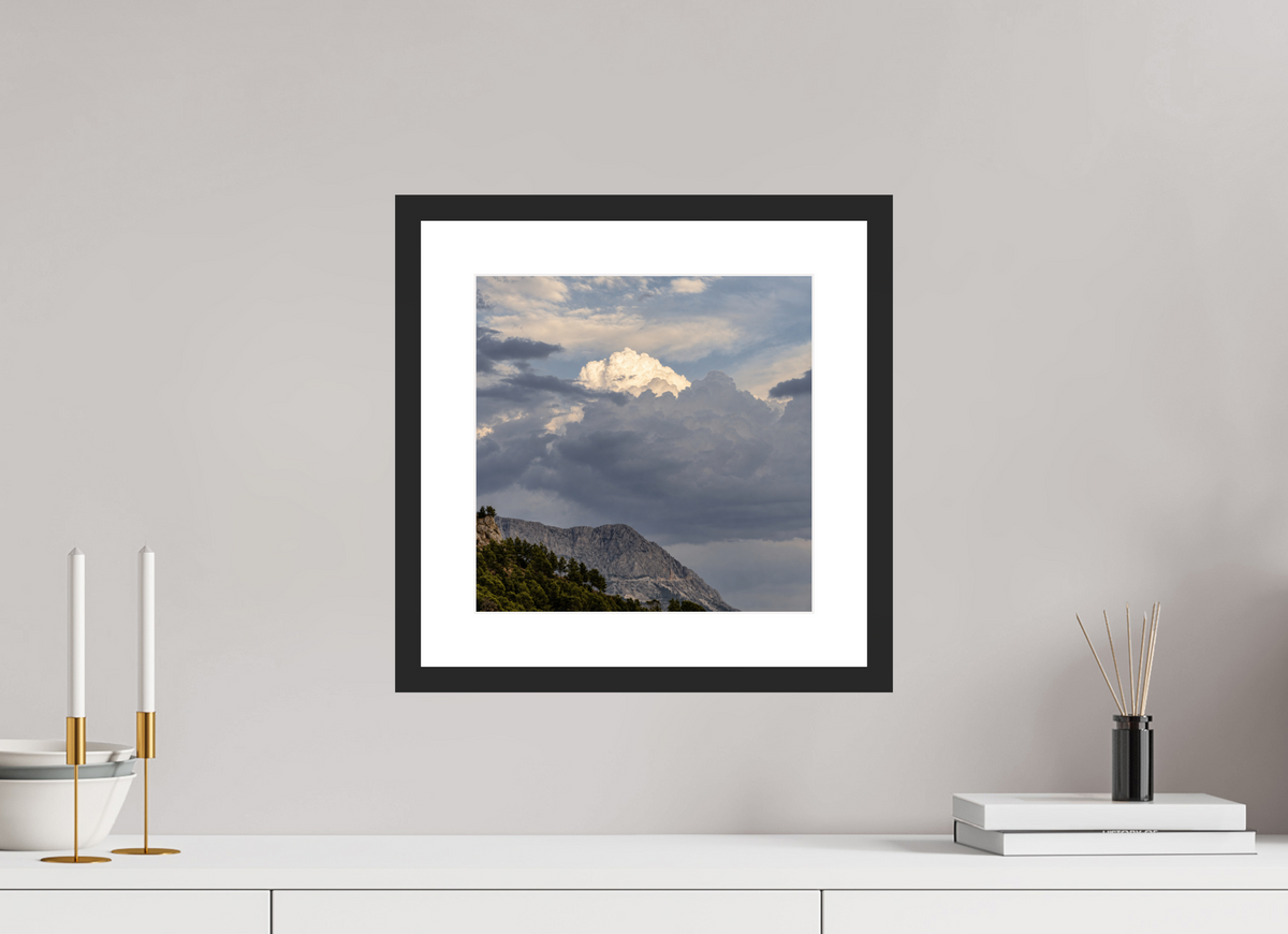 30 x 30 cm, Fineartprint im Rahmen - schwarz Where Light Emerges