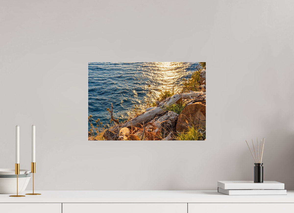 45 x 30 cm, Photo Print Under Acrylic Glass Coastal Golden Light