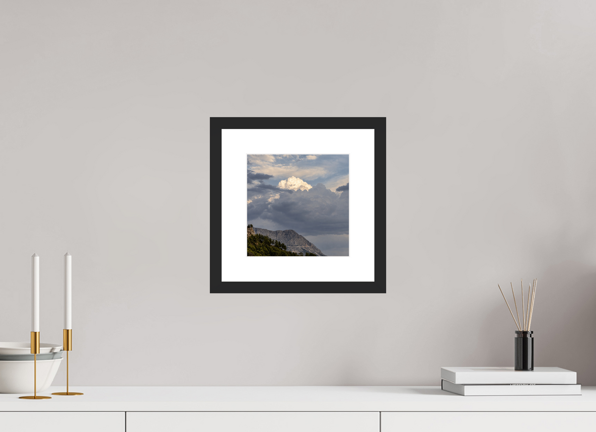 20 x 20 cm, Fineartprint im Rahmen - schwarz Where Light Emerges
