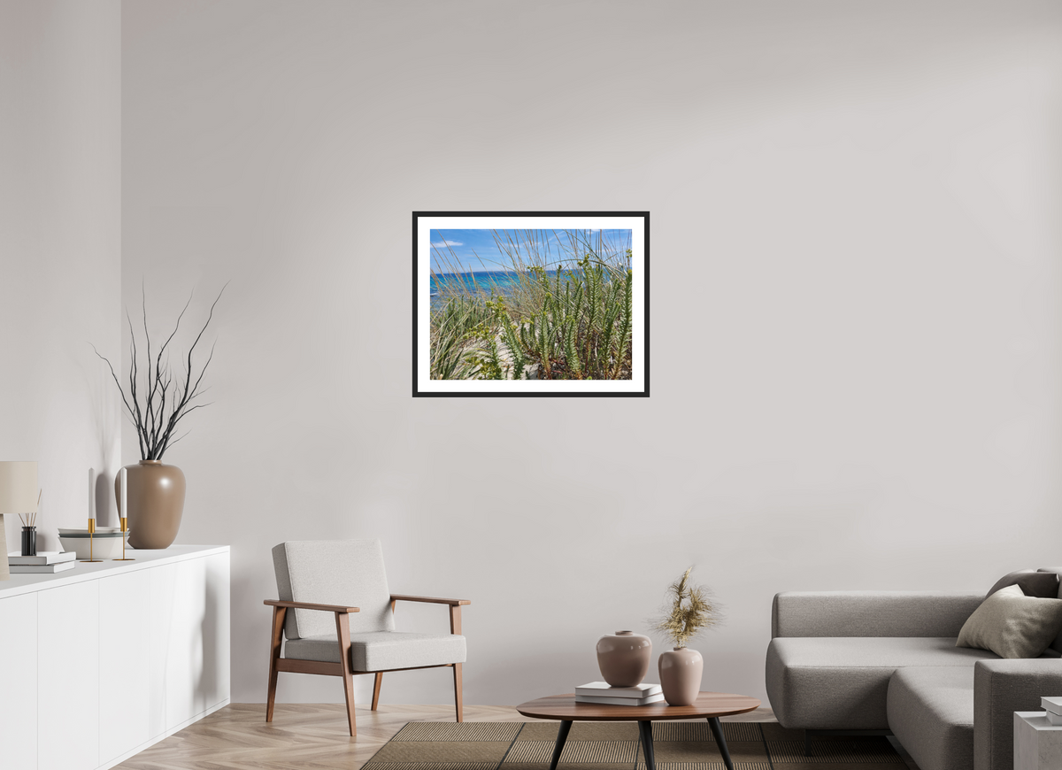 80 x 60 cm, Fineartprint im Rahmen - schwarz Wild Coastal Grace