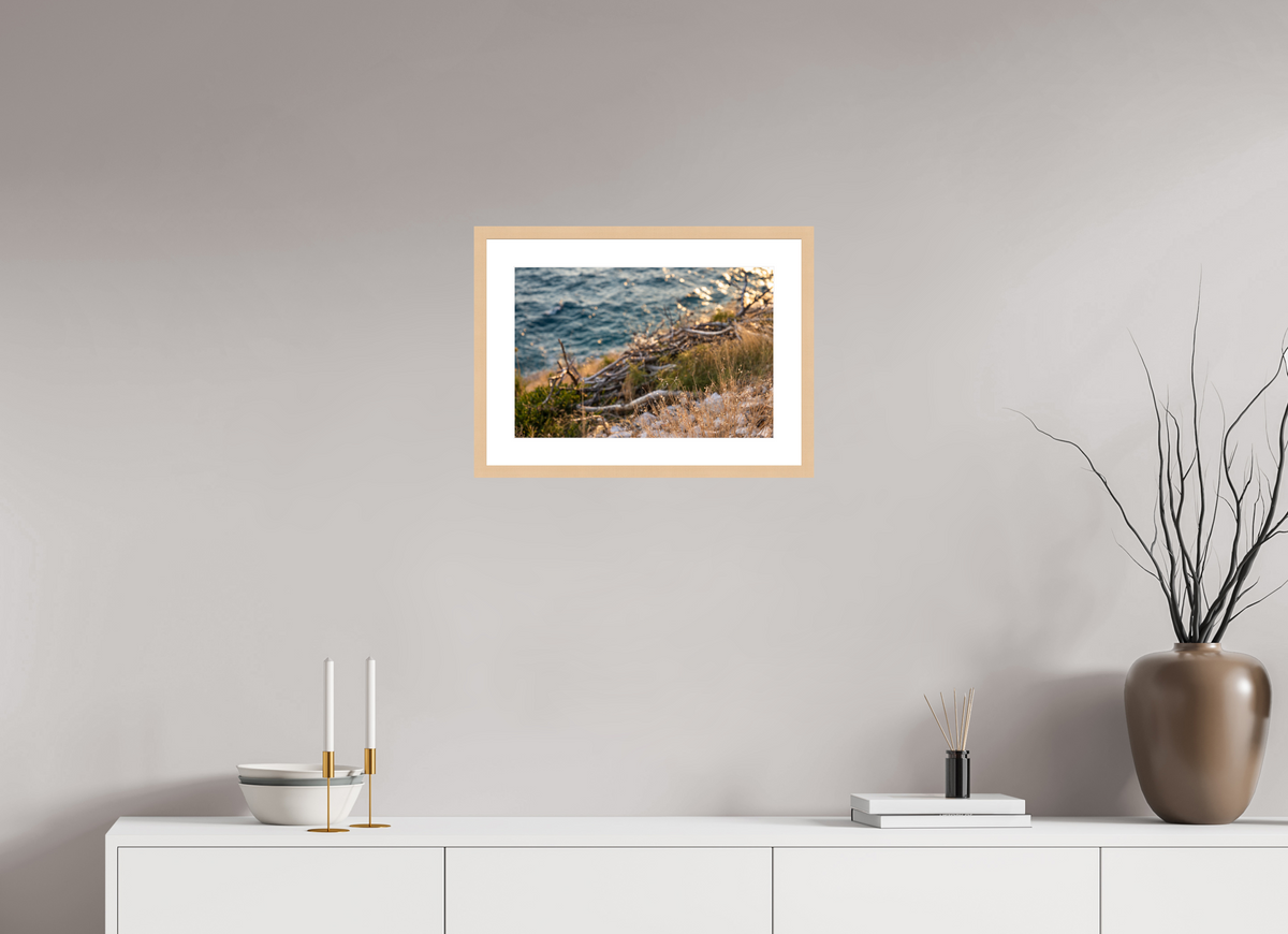 45 x 30 cm, Fineartprint im Rahmen - natur Coastal Whispers