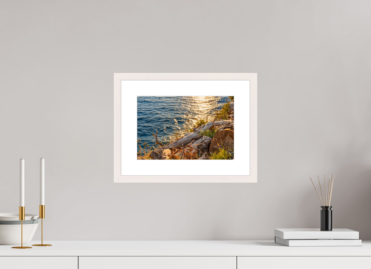 30 x 20 cm, Fineartprint - weiß Coastal Golden Light
