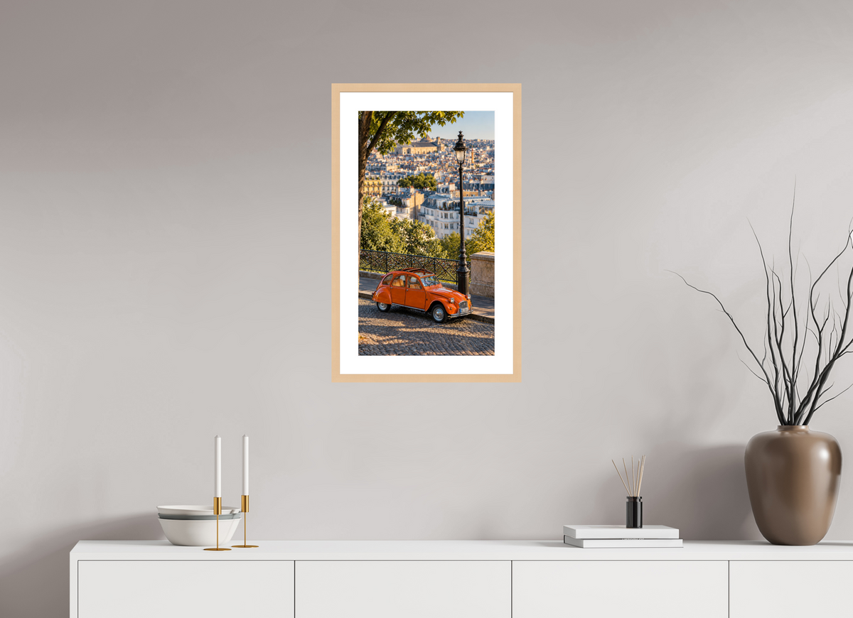 36 x 64 cm, Fineartprint im Rahmen – Natur Paris in Motion
