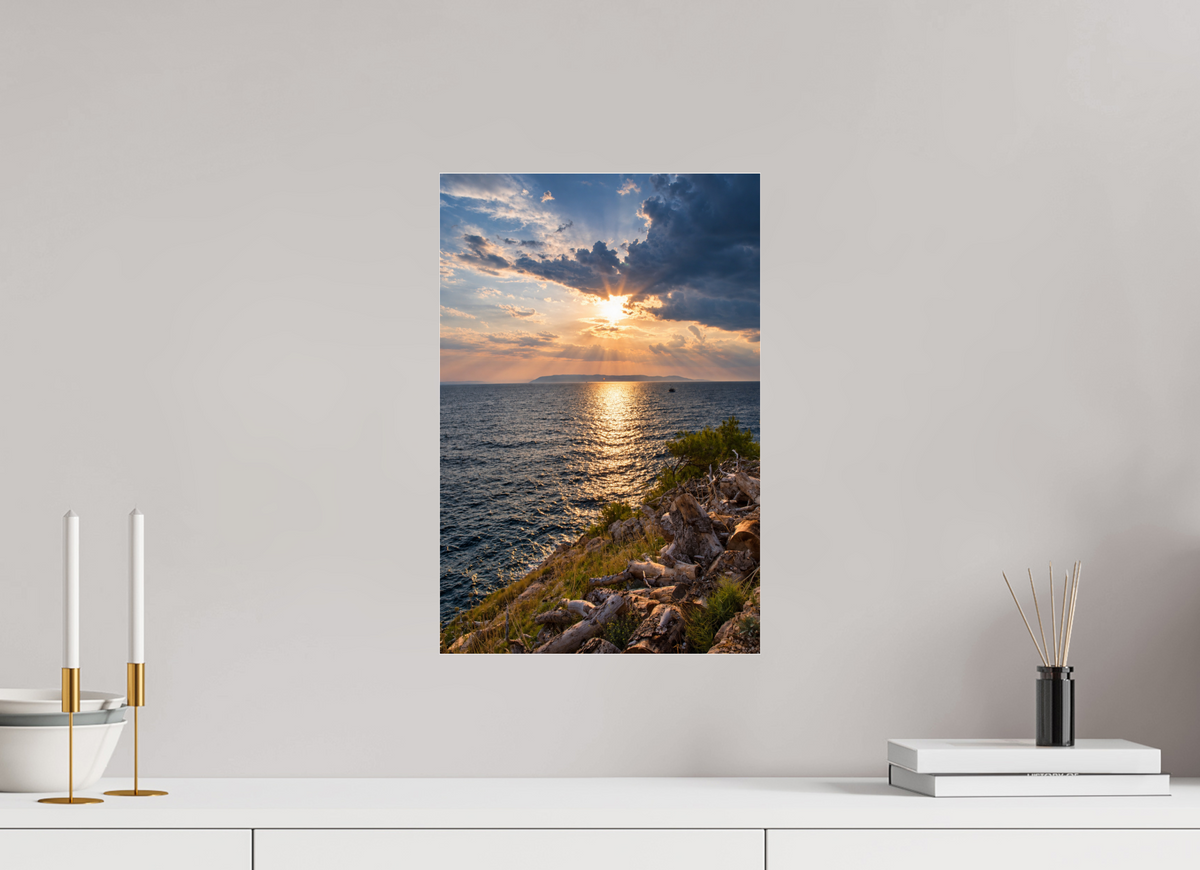 30 x 45 cm, Photo Print Under Acrylic Glass Light Beyond the Clouds