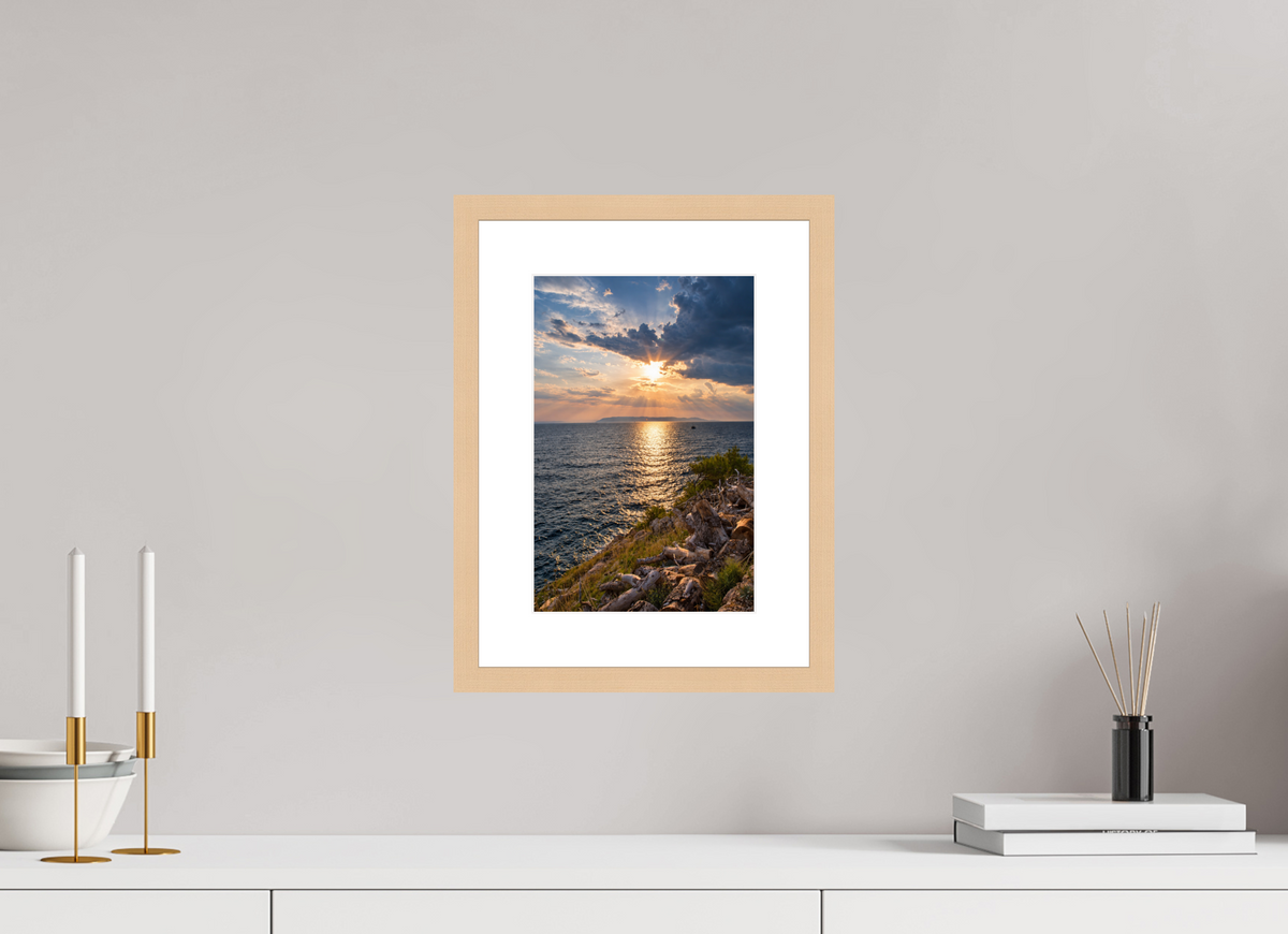 20 x 30 cm, Fineartprint im Rahmen - natur Light Beyond the Clouds