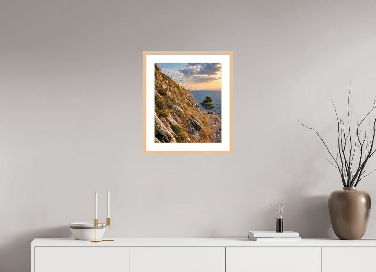 40 x 47,7 cm, Fineartprint im Rahmen - natur Path to the Sea