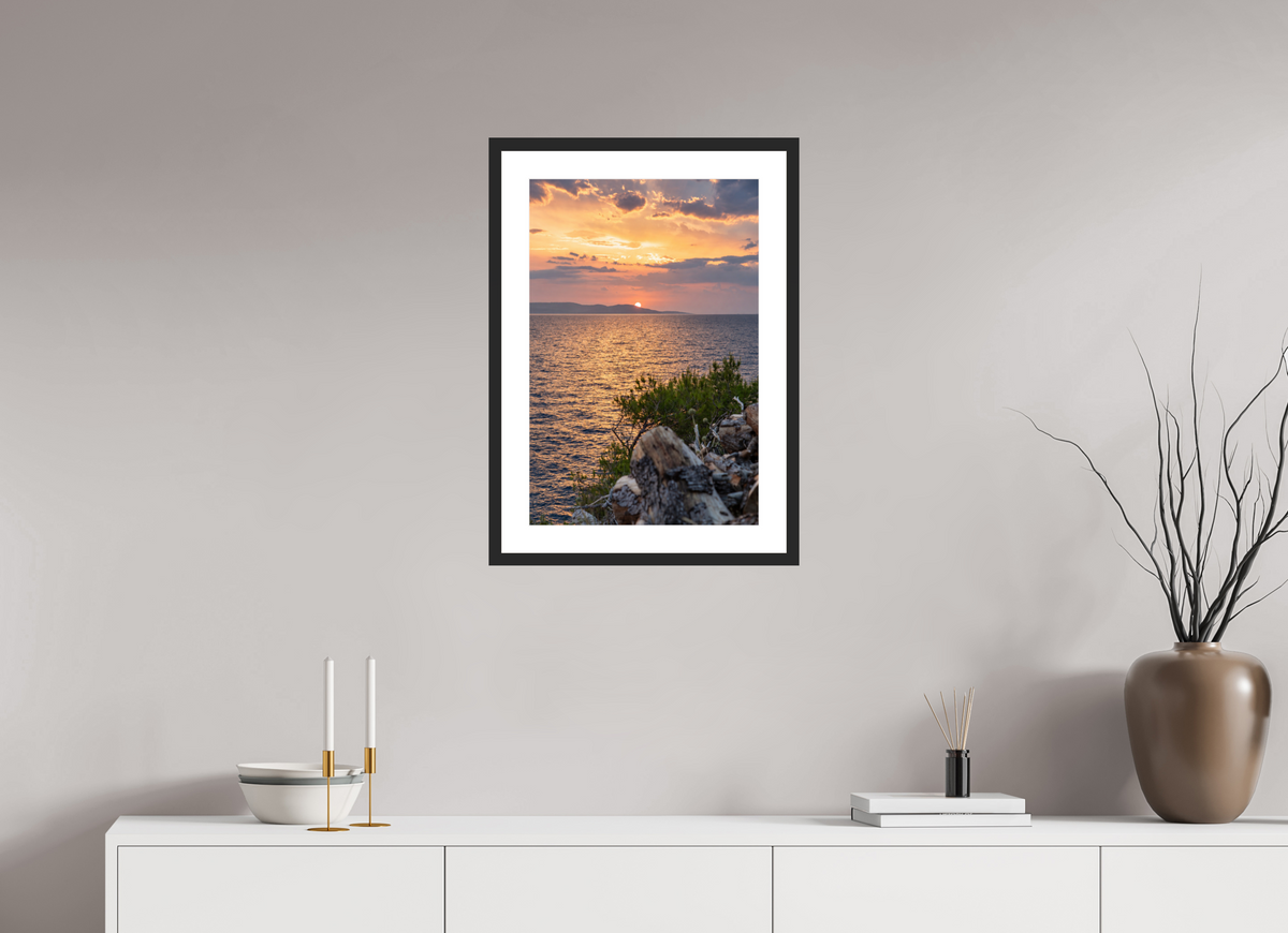 40 x 60 cm, Fineartprint im Rahmen - schwarz Last Lights